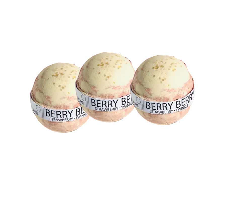 Berry Berry Strawberry Large Bath Bomb - Milliee's Boutique