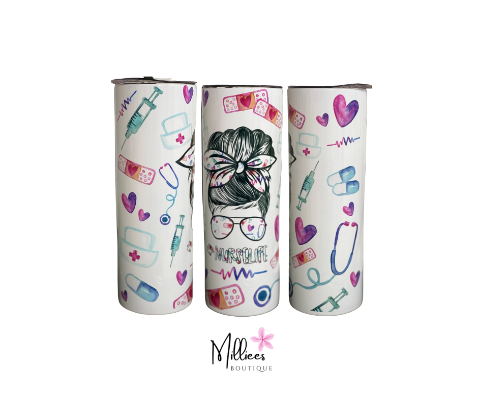 Nurse Life 20oz Skinny Tumbler