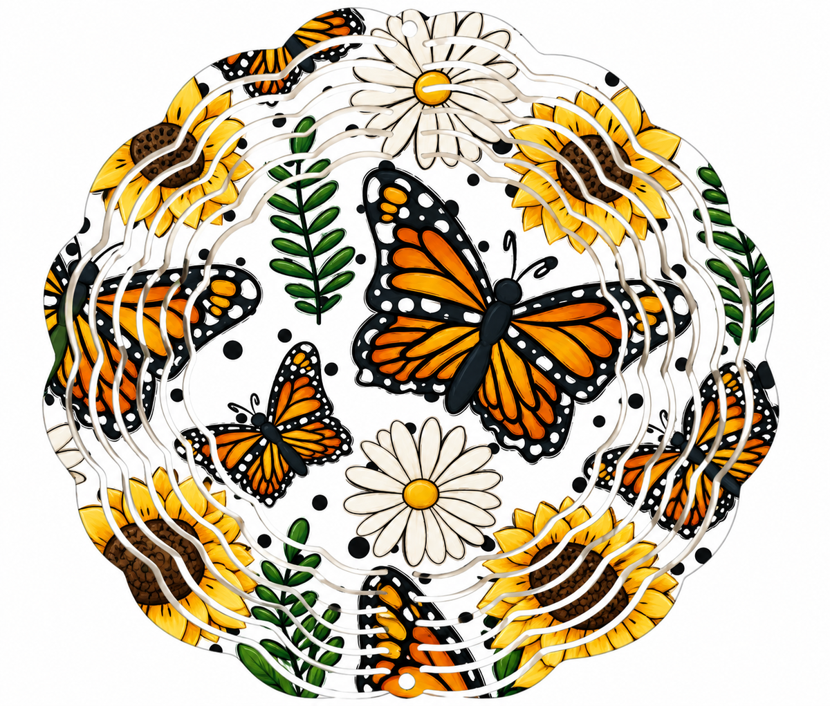 Butterflies & Wild Flowers Wind Spinner | Milliee's Boutique