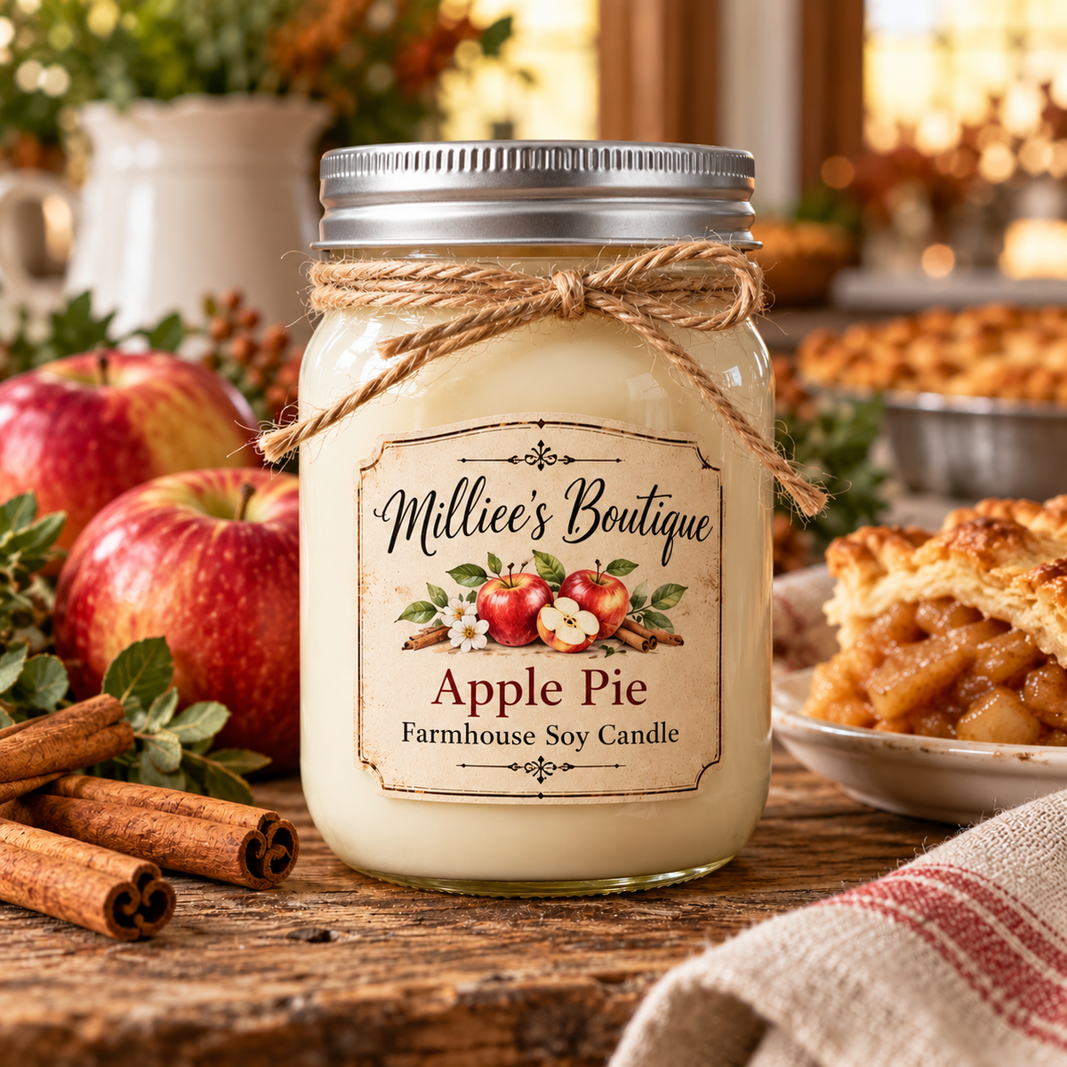 Apple Pie Farmhouse Soy Candle