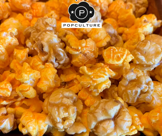 Extra Buttery Caramel Extra Cheesy Gourmet Popcorn