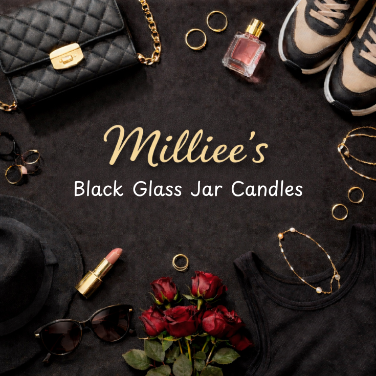 Black Glass Jar Candles