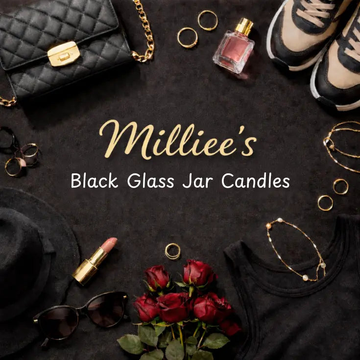 Black Glass Jar Candles