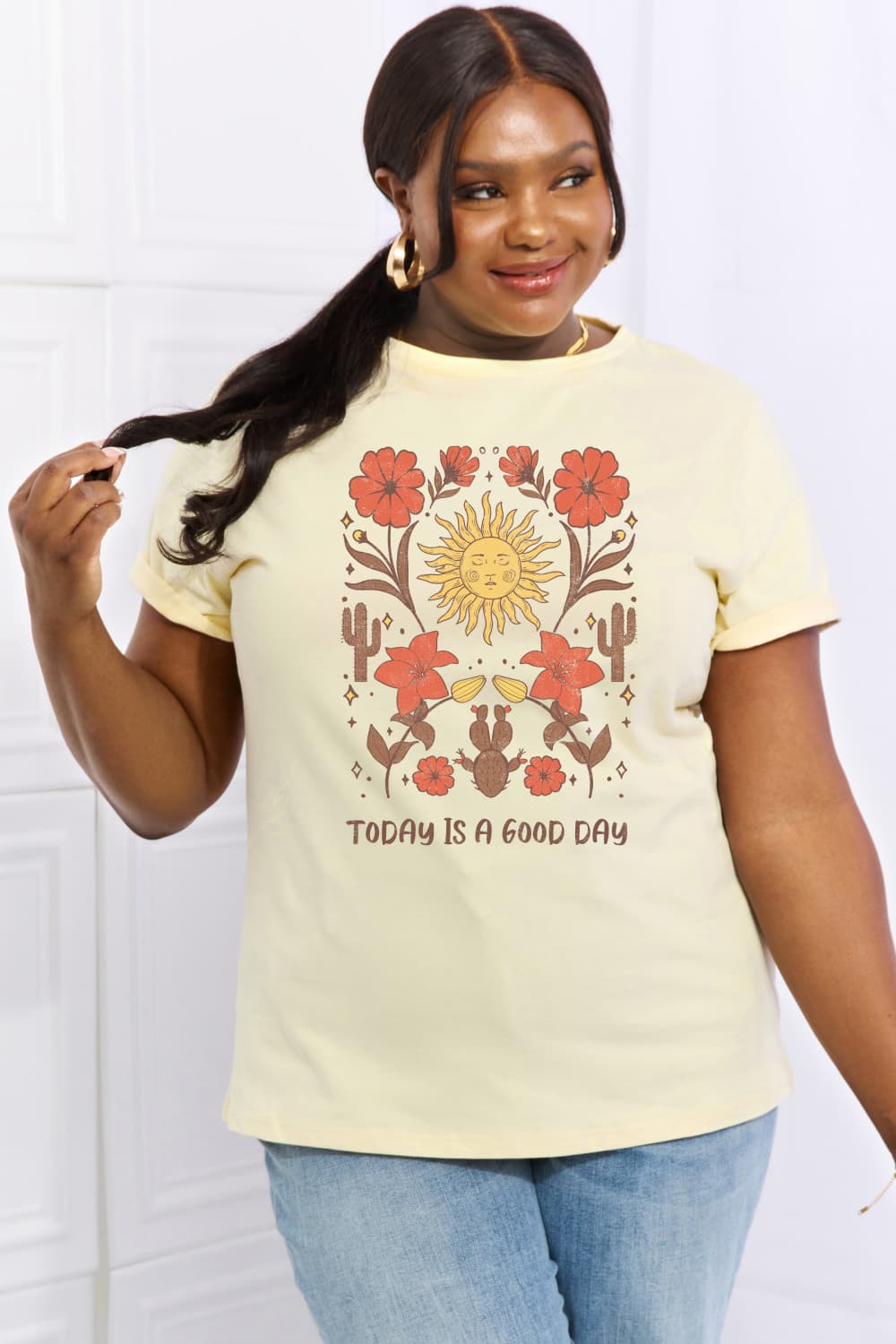 Simply Love Full Size TODAY IS A GOOD DAY Graphic Cotton Tee