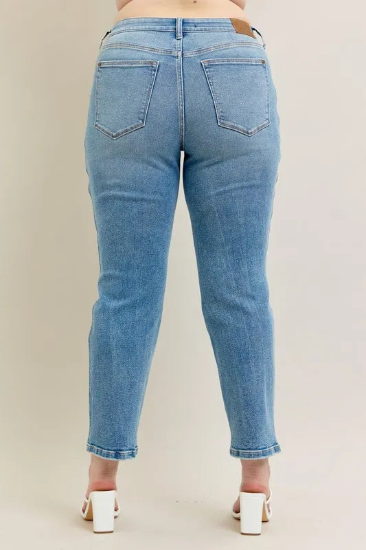 Judy Blue Full Size Hw Vintage Straight Jeans Plus Size - Milliee's Boutique