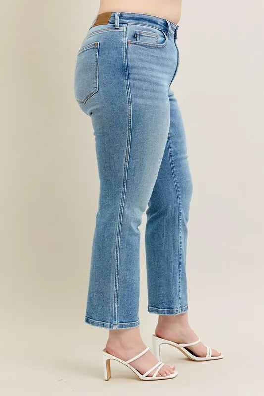Judy Blue Full Size Hw Vintage Straight Jeans Plus Size - Milliee's Boutique