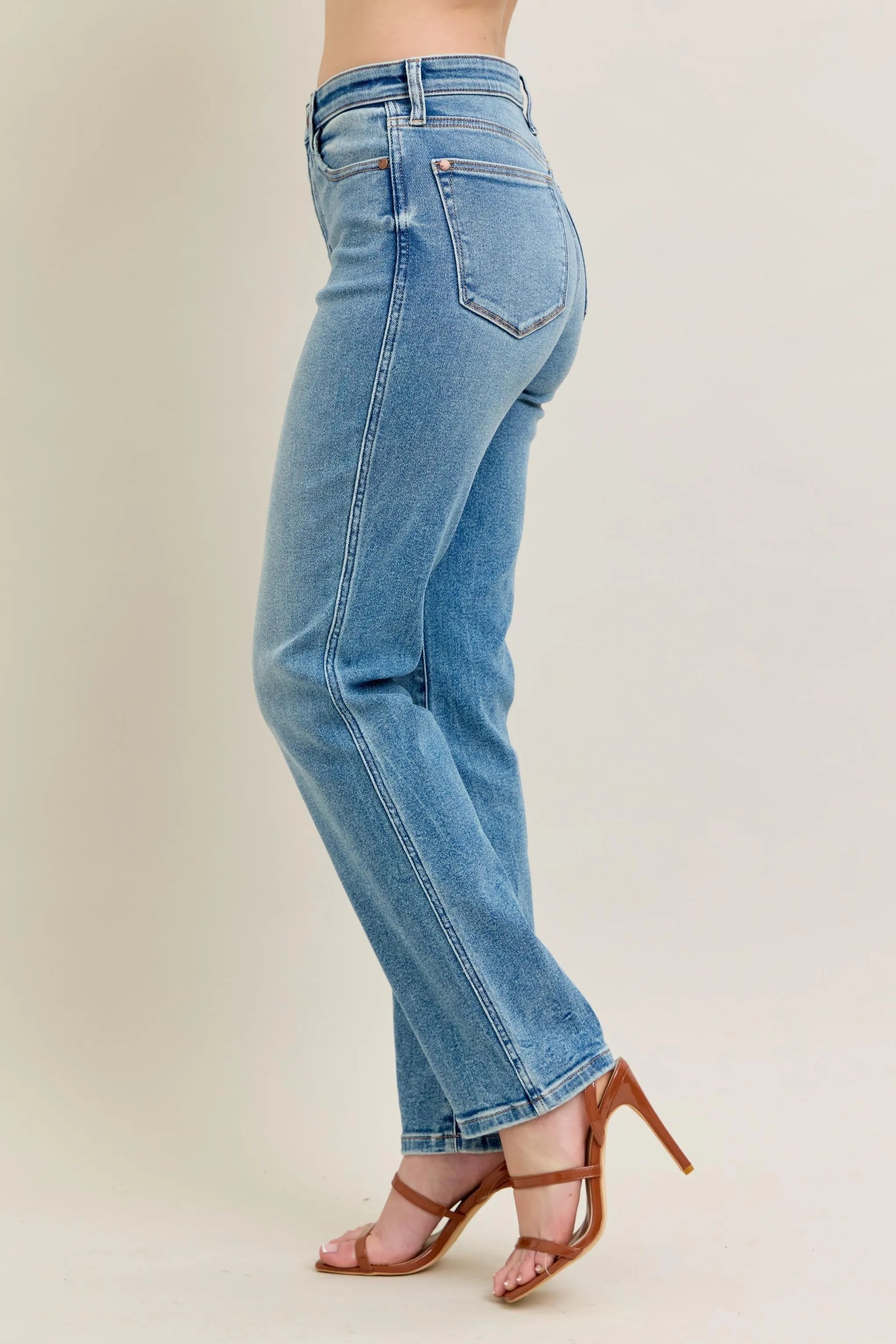 Judy Blue Full Size Hw Vintage Straight Jeans Plus Size - Milliee's Boutique
