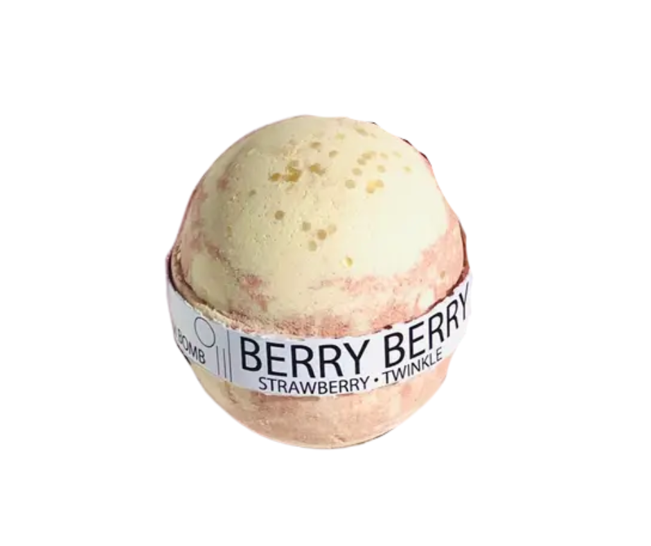 Berry Berry Strawberry Large Bath Bomb - Milliee's Boutique