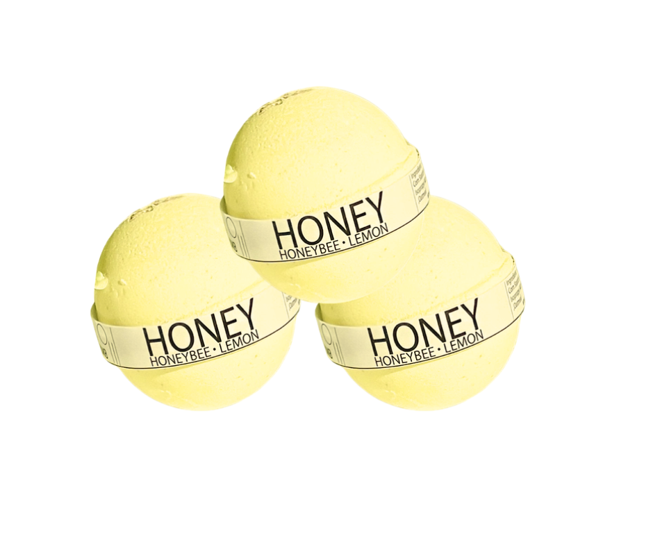Honeybee Lemon Large Bath Bomb - Milliee's Boutique