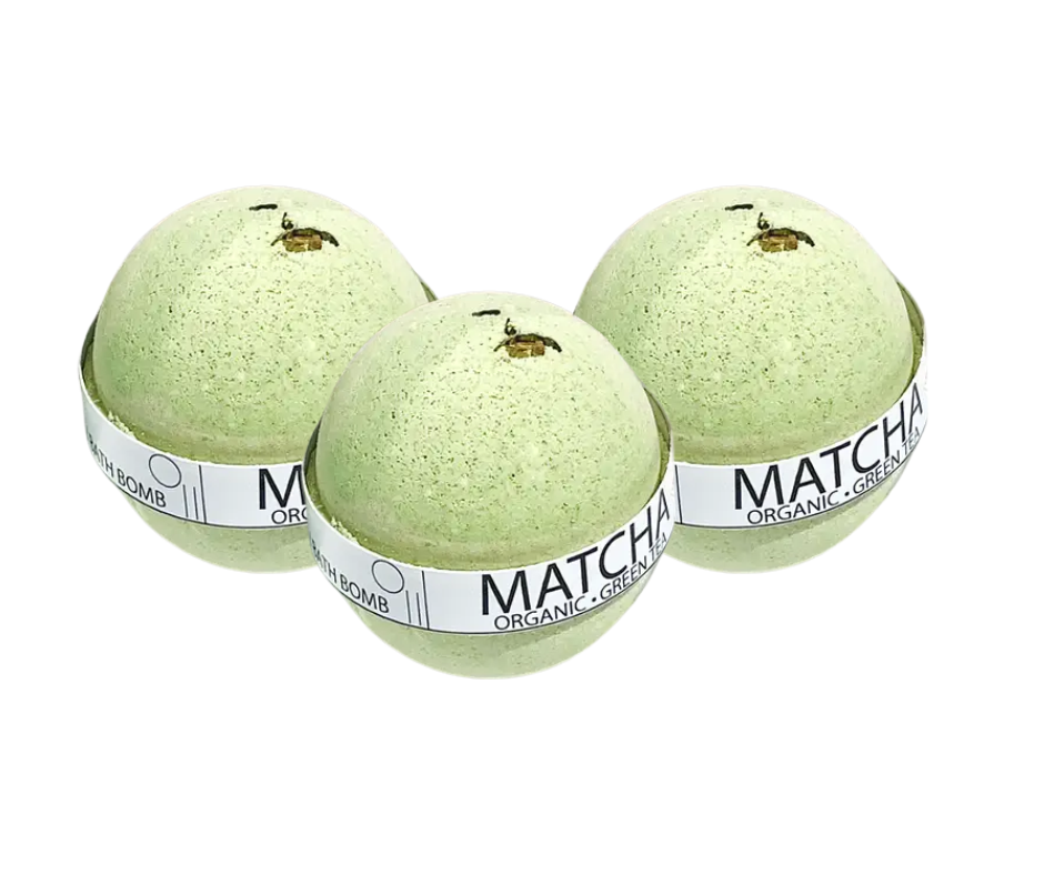 Organic Matcha Green Tea Large Bath Bomb - Milliee's Boutique