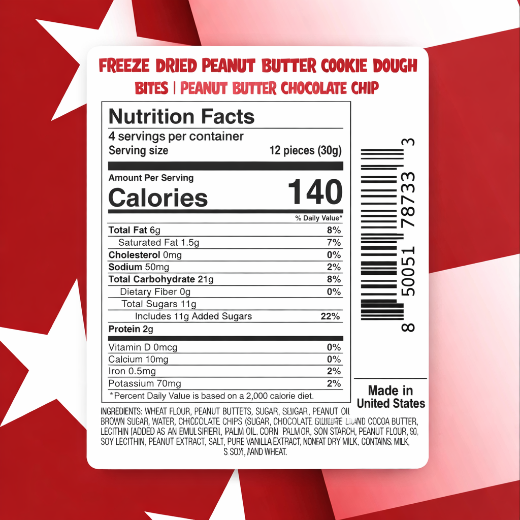Freeze Dried Peanut Butter Cookie Dough Bites