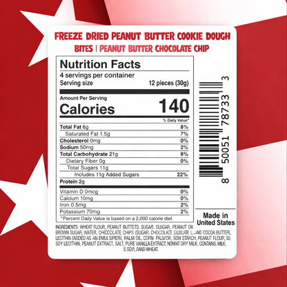 Freeze Dried Peanut Butter Cookie Dough Bites