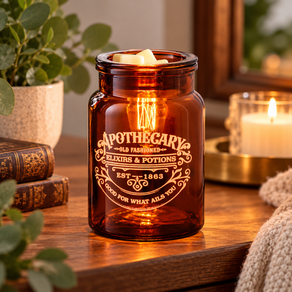 The Apothecary Illumination Wax Warmer | Amber Glass