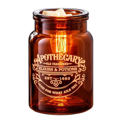 The Apothecary Illumination Wax Warmer | Amber Glass