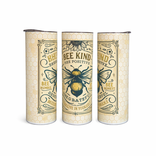 Bee Kind 20oz Skinny Tumbler