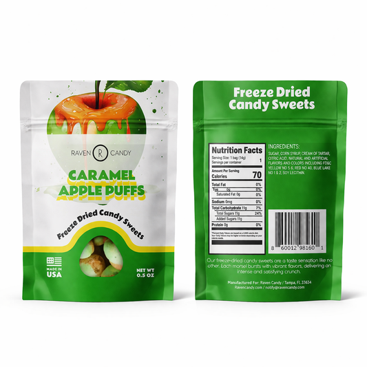Candy Caramel Apple Puffs – Freeze-Dried Caramel Apple Snack