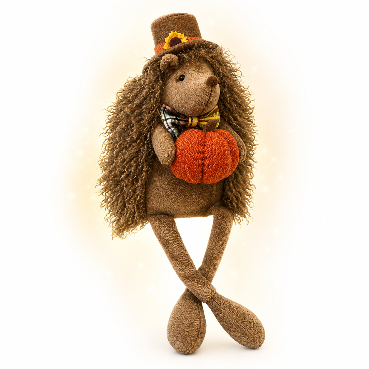 Plush Dangle Leg Harvest Hedgehog