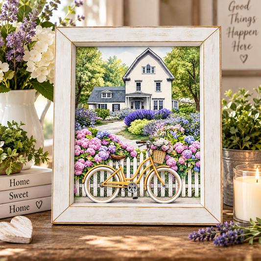 Farmhouse Flower Garden Framed Print