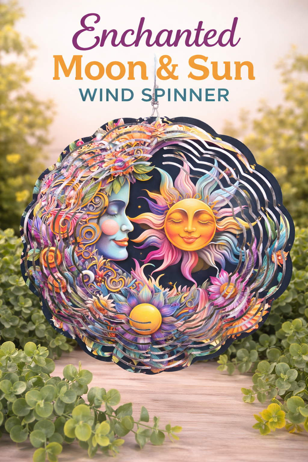Enchanted Moon & Sun Wind Spinner
