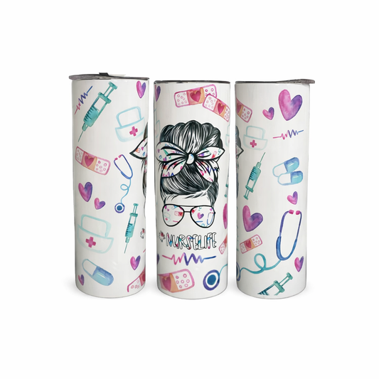 Nurse Life 20oz Skinny Tumbler