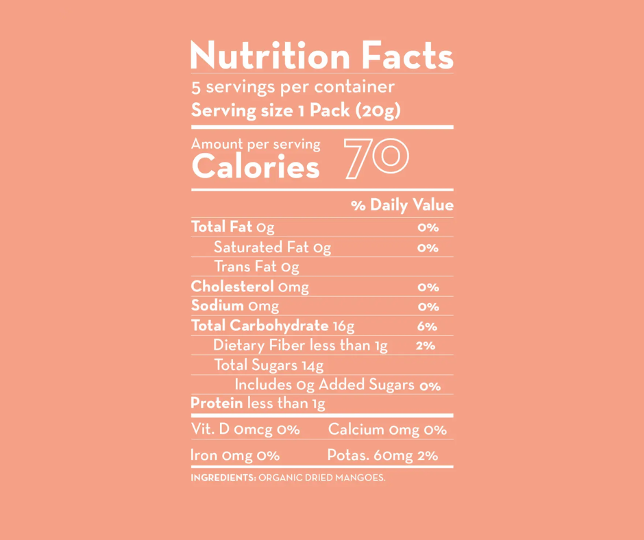 Organic Dried Mangos Dried Fruit Snacks