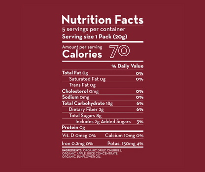 Organic Dried Tart Cherries Dried Fruit Snacks - Milliee's Boutique