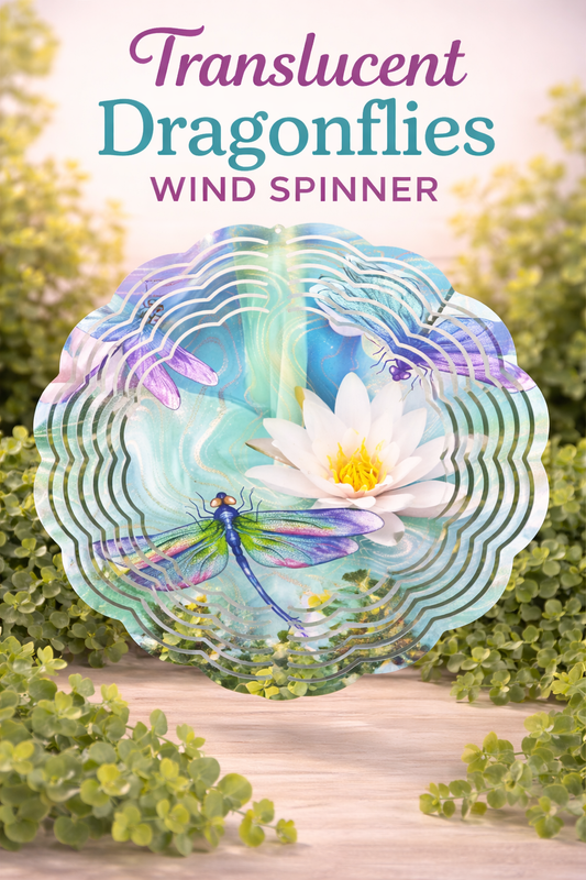 Translucent Dragonflies Wind Spinner